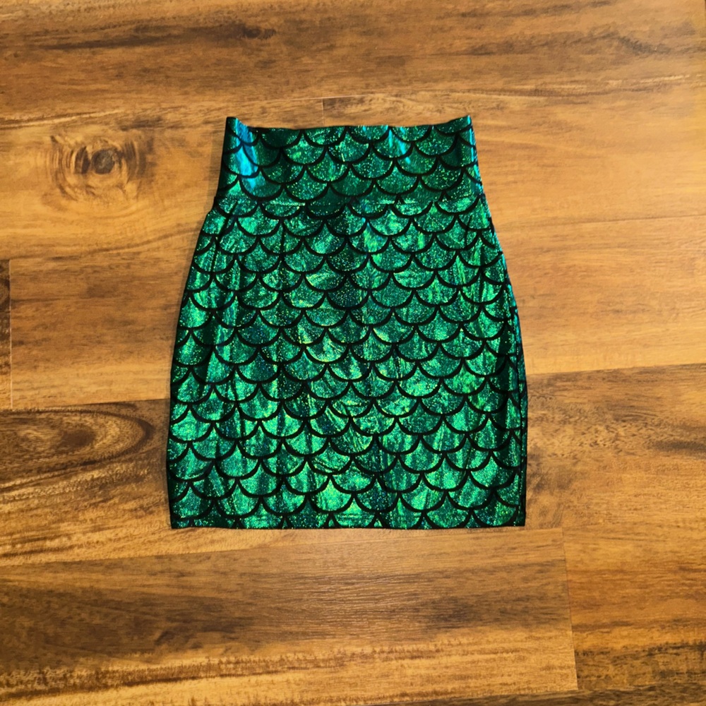 Green Mermaid Scale Skirt
